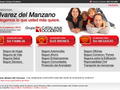 Diseño web Seguros Alvarez del Manzano